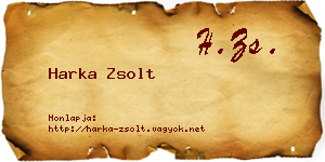 Harka Zsolt névjegykártya